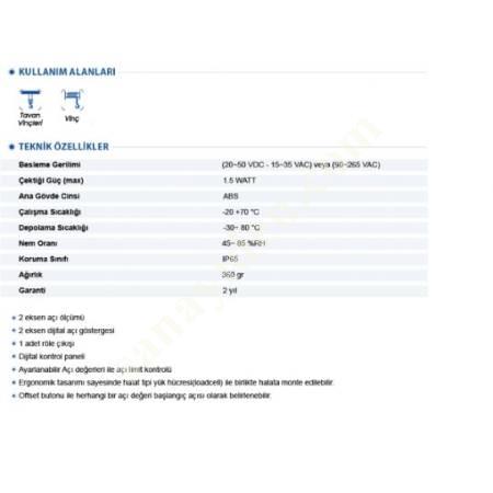 ELFATEK / ANGLE LIMIT SENSOR, Integration