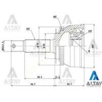 AXLE HEAD EXTERNAL ACCENT 06-11 ERA DIESEL ABS 48 TEETH 25X23X50, Spare Parts Auto Industry