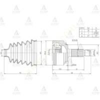 AXLE HEAD EXTERNAL ACCORD 03-08 2.2 DIESEL 28X34X63, Spare Parts Auto Industry