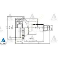 AXLE HEAD EXTERNAL 626 98-01 / ABS 28X30X56, Spare Parts Auto Industry