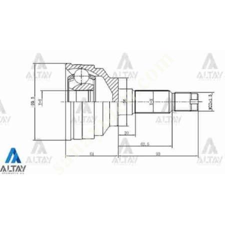 MAZDA 626 AXLE HEAD OUTER 626 88-92 2.0 / 26X56X25, Spare Parts Auto Industry