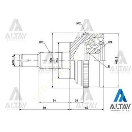 AKS KAFASI DIŞ ACCORD 98=> ABSLİ 28X64X32, Yedek Parça Oto Sanayi