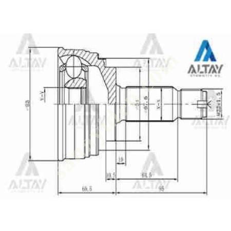 AKS KAFASI DIŞ ACCENT 06-11 ERA BENZİNLİ ABSSİZ 25X54X22, Yedek Parça Oto Sanayi