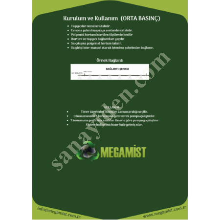 MEGAMIST MEDIUM PRESSURE READY SET (WITH SENSOR OR TIMER OPTION), Fogging And Humidification High Pressure Elements