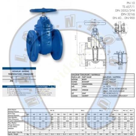 3216 PN10 GATE VALVE, Valves