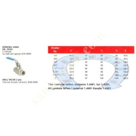 STAINLESS BALL VALVE PN 25/55, Valves