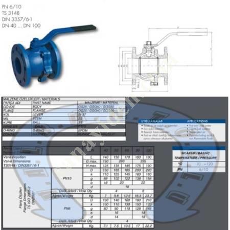 PN6 BALL VALVES, Valves